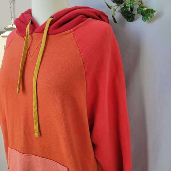 Mother The Square Hoodie Block Party Sweatshirt Red Orange L - Picture 6 of 16
